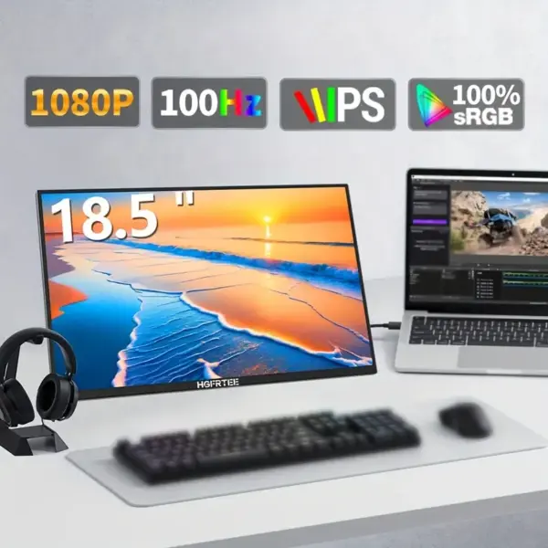 HGFRTEE 18.5-Inch 120Hz Portable Gaming Monitor - Image 2