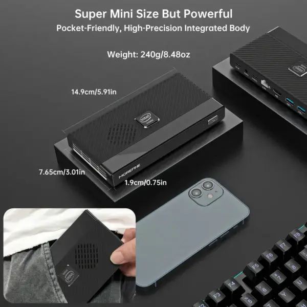 MOREFINE M6 Mini PC, Intel 12th Gen Alder Lake-N200(Up to 3.7GHz) - Image 5