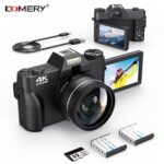 KOMERY 4K WiFi Digital Camera – Black, High‑Resolution Photography