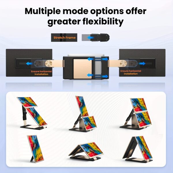 15.6" Triple Extension Portable Monitor with Speakers - Image 14