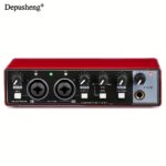 Depusheng Professional Audio Interface Sound Card, 24Bit/192kHz, XLR