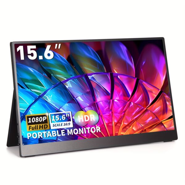 15.6" Portable FHD IPS Gaming Monitor (Black, Smart Case)