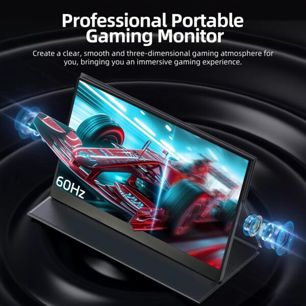 15.6" Portable FHD IPS Gaming Monitor (Black, Smart Case) - Image 4