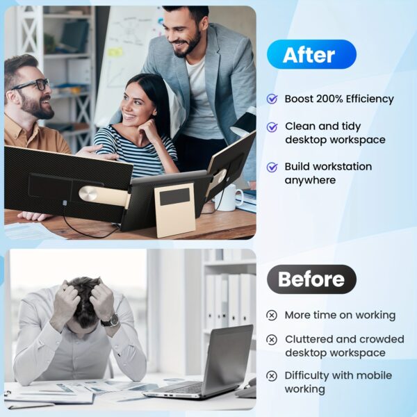 15.6" Triple Extension Portable Monitor with Speakers - Image 13