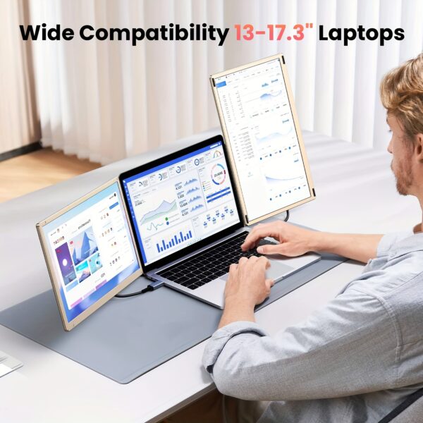 15.6" Triple Extension Portable Monitor with Speakers - Image 12