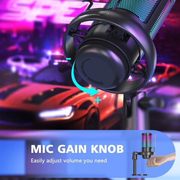 Microphone, USB PC Microphone, For Podcasting Video, Streaming, Condenser Microphone - Image 8