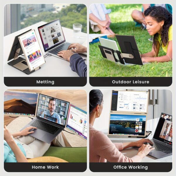 15.6" Triple Extension Portable Monitor with Speakers - Image 10