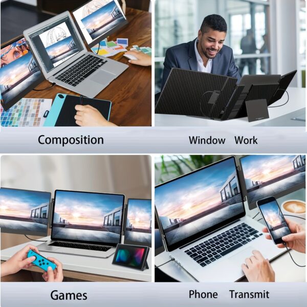Laptop Expansion Screen 14 Inch IPS 178 Degree Wide Viewing Angle - Image 7