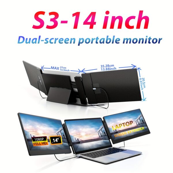 Laptop Expansion Screen 14 Inch IPS 178 Degree Wide Viewing Angle - Image 6