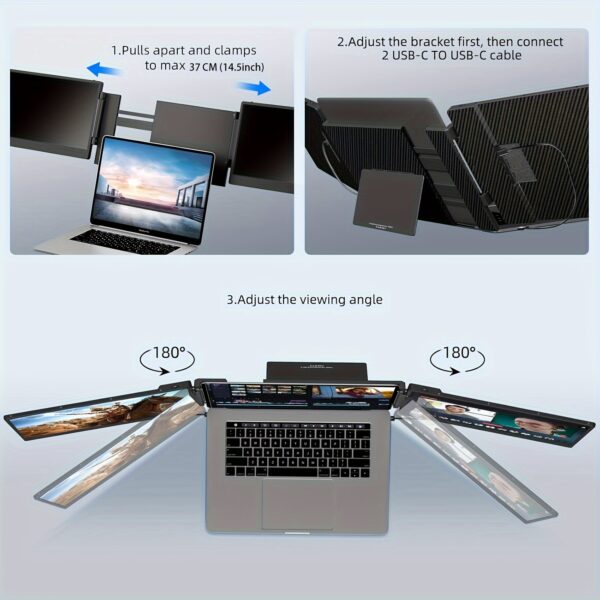 Laptop Expansion Screen 14 Inch IPS 178 Degree Wide Viewing Angle - Image 5