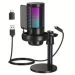 Microphone, USB PC Microphone, For Podcasting Video, Streaming, Condenser Microphone