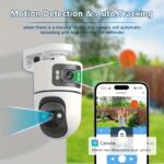 2.4G/5GHz WiFi 4K Dual Lens Outdoor Camera – Weatherproof & Smart Surveillance