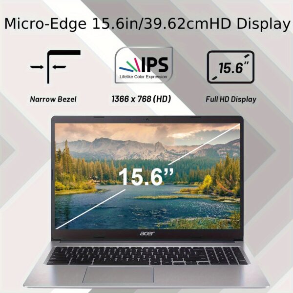 Acer 15.6" Chromebook – Intel Celeron N4020, 4GB RAM, Up to 320GB Storage, Chrome OS - Image 2